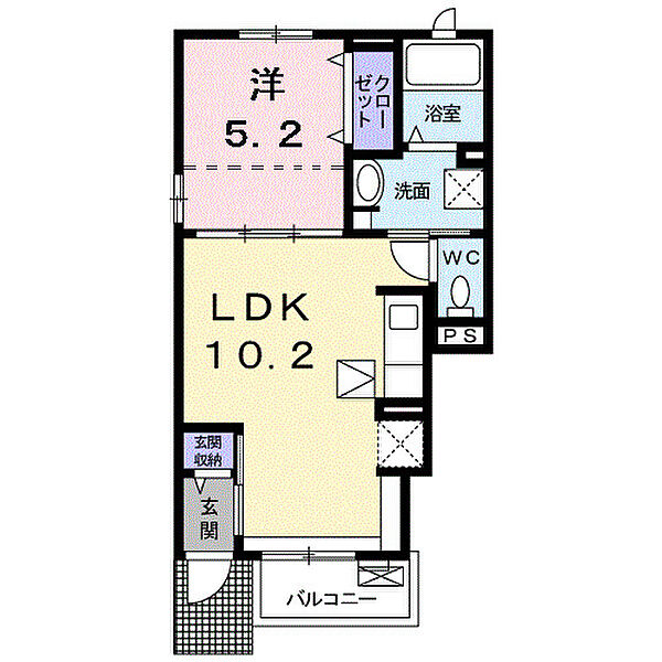 イル　フィオーレ 101｜愛知県豊川市四ツ谷町3丁目(賃貸アパート1LDK・1階・37.38㎡)の写真 その2