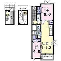 セリーチェ 301 ｜ 愛知県豊橋市一色町字一色上51番地（賃貸アパート2LDK・3階・61.60㎡） その2