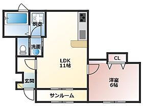 Bell・Giardino 103 ｜ 愛知県豊川市美園3丁目1-35（賃貸アパート1LDK・1階・40.16㎡） その2