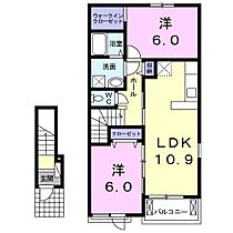 アンフルラージュ 202 ｜ 愛知県豊川市牧野町2丁目62番地2（賃貸アパート2LDK・2階・57.21㎡） その2