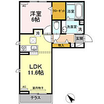 マリーゴールド　Ａ 203 ｜ 愛知県豊橋市佐藤1丁目19-3（賃貸アパート1LDK・2階・44.17㎡） その2