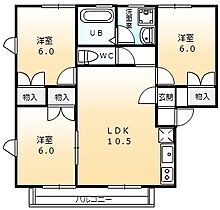 ビートルタウン　アルル街D棟 202 ｜ 愛知県豊川市本野町東野添19（賃貸アパート3LDK・2階・60.45㎡） その2