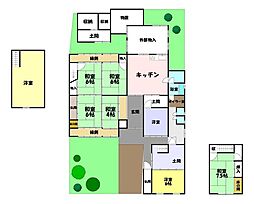 中古戸建 日野町大字仁本木 7SLDKの間取り