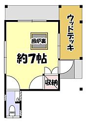 中古戸建 甲賀市信楽町中野 ワンルームの間取り