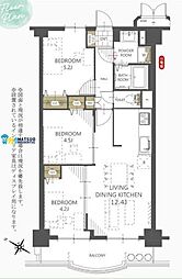 プレステージ青山 3LDKの間取図画像