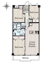 葉山グリーンプラザ 3LDKの間取図画像