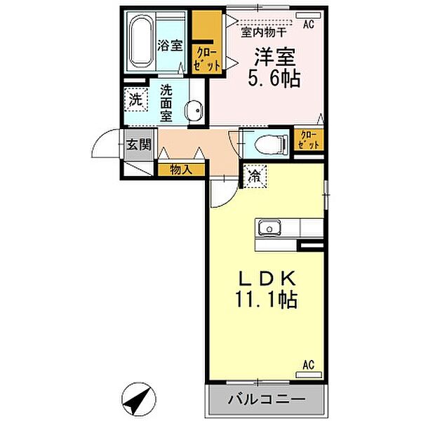 ブルーノ千代田 201｜広島県福山市千代田町2丁目(賃貸アパート1LDK・2階・42.93㎡)の写真 その10