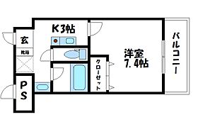 フォックスレイク 605 ｜ 広島県福山市御幸町大字上岩成511-7（賃貸マンション1K・6階・25.20㎡） その2