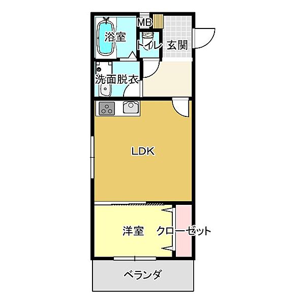 ビエント 301｜広島県福山市高西町川尻(賃貸マンション1LDK・3階・40.14㎡)の写真 その2