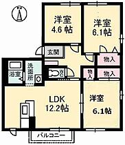 香川県高松市国分寺町新居364-4（賃貸アパート3LDK・2階・65.25㎡） その2