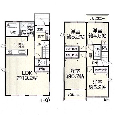 間取り 中古戸建　名古屋市北区池花町