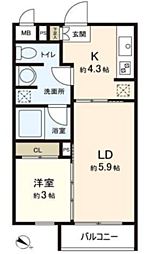 間取図画像 1LDK