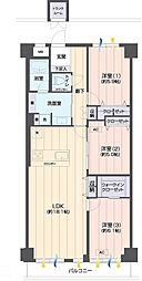ライオンズマンション登戸第2 3LDKの間取図画像