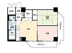 ローズコーポ新大阪6 2LDKの間取図画像