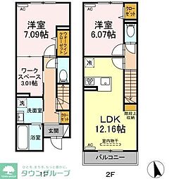グラナーデ高井戸東 2階2SLDKの間取り