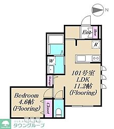 Ｌｉｔｔｌｅ　ｆｏｒｅｓｔ　ＫＡＭＩＫＩＴＡＺＡＷＡ 1階1LDKの間取り