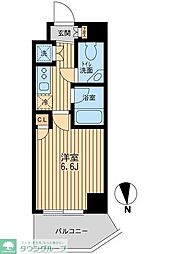 東急田園都市線 池尻大橋駅 徒歩5分の賃貸マンション 5階1Kの間取り