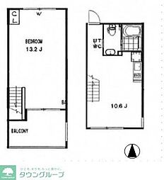 ラピス代田橋 4階2Kの間取り