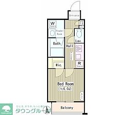 Ｌｅ　ｃｉｅｌ　Ｍ’ｓ 1階1Kの間取り