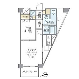 リマーブルヒラタ 2階1LDKの間取り