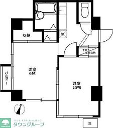 メブキ太子堂 1階2Kの間取り