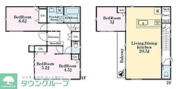 杉並区南荻窪1丁目戸建 2階4LDKの間取り