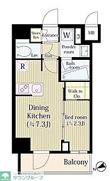 アジールコート桜上水 4階1DKの間取り