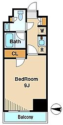 レジディア杉並方南町 3階1Kの間取り