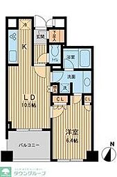アーデン駒沢パークフロント 7階1LDKの間取り