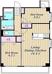 間取図画像 2LDK