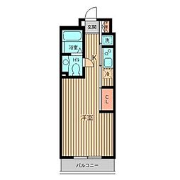プロスペクト初台 1Kの間取図画像