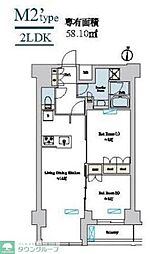 Brilliaist池尻大橋 2LDKの間取図画像