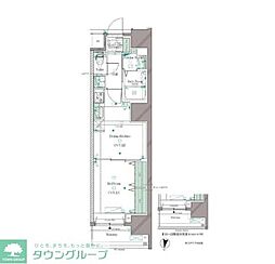 ガリシア笹塚 1DKの間取図画像