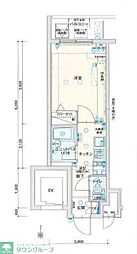 ヴェルト三軒茶屋2 1Kの間取図画像