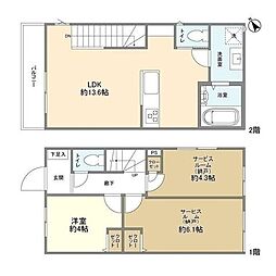 KoletTerrace杉並本天沼 1SLDKの間取図画像