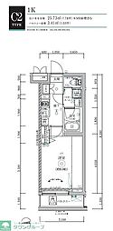 RELUXIA三軒茶屋 1Kの間取図画像