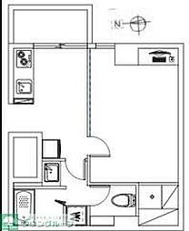 マツグママンション 2Kの間取図画像