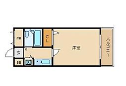 ルイシャトレ恵比寿 1Kの間取図画像