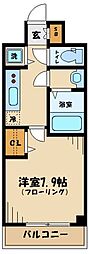 ルクレ上北沢ルネサンスコート 1Kの間取図画像