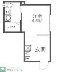 Glanz高円寺南 1Kの間取図画像