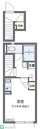アオキハイツ ワンルームの間取図画像