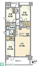 プラウド上北沢ディアージュ 3LDKの間取図画像