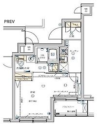 MAXIV代田橋 1Kの間取図画像