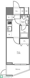 ファーストリアルタワー新宿 1Kの間取図画像