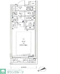 エスペルーモ桜新町 1Kの間取図画像