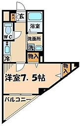 Sunforest南烏山 1Kの間取図画像