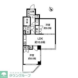 深沢614マンション 2LDKの間取図画像