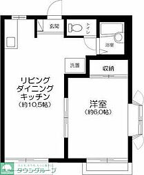 メゾン・ド・コルテB 1LDKの間取図画像