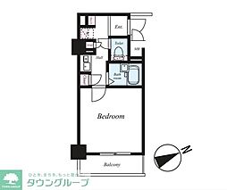 プレール代々木公園 1Kの間取図画像