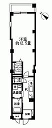 アズール初台 1Kの間取図画像